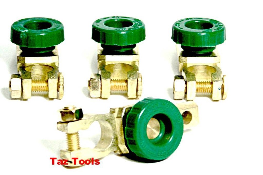 4pc Universal Battery Terminal Disconnect Kill Cut Switch Link Top Post Terminal