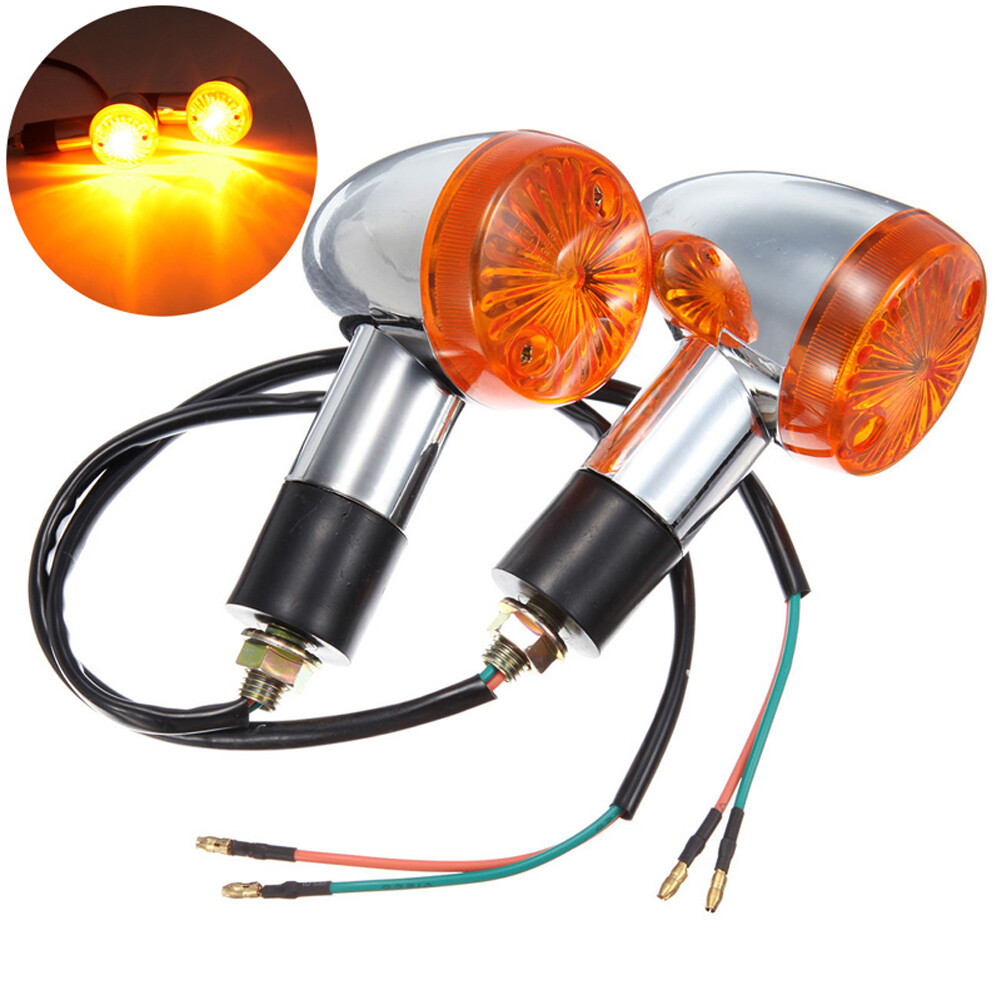 Amber Turn Signals Blinker For Honda Shadow VT750/1100/VTX 1300 1800 GL Valkyrie
