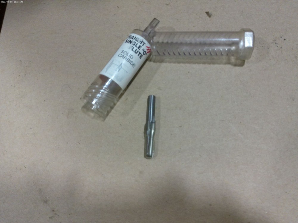 Porter Cable Single "0" Flute 3/16" Solid Carbide Router Bit 43815