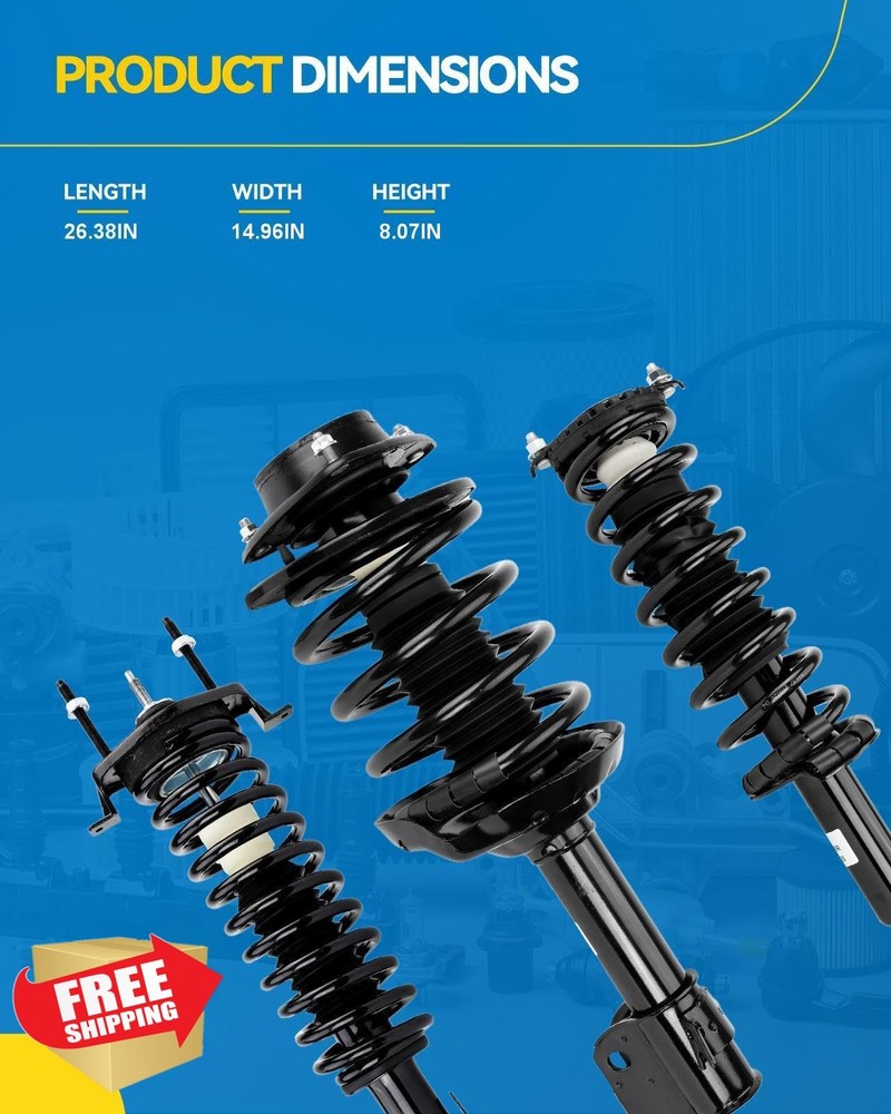 PHILTOP Rear Complete Struts 2003-2008 Corolla Shock Absorber 2pk