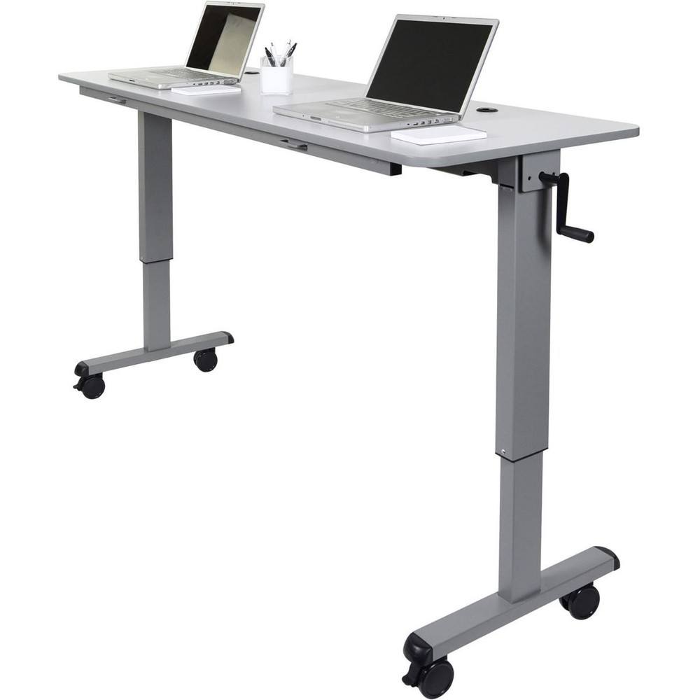 Luxor 72" Adjustable Flip-Top Training Table with Crank Handle