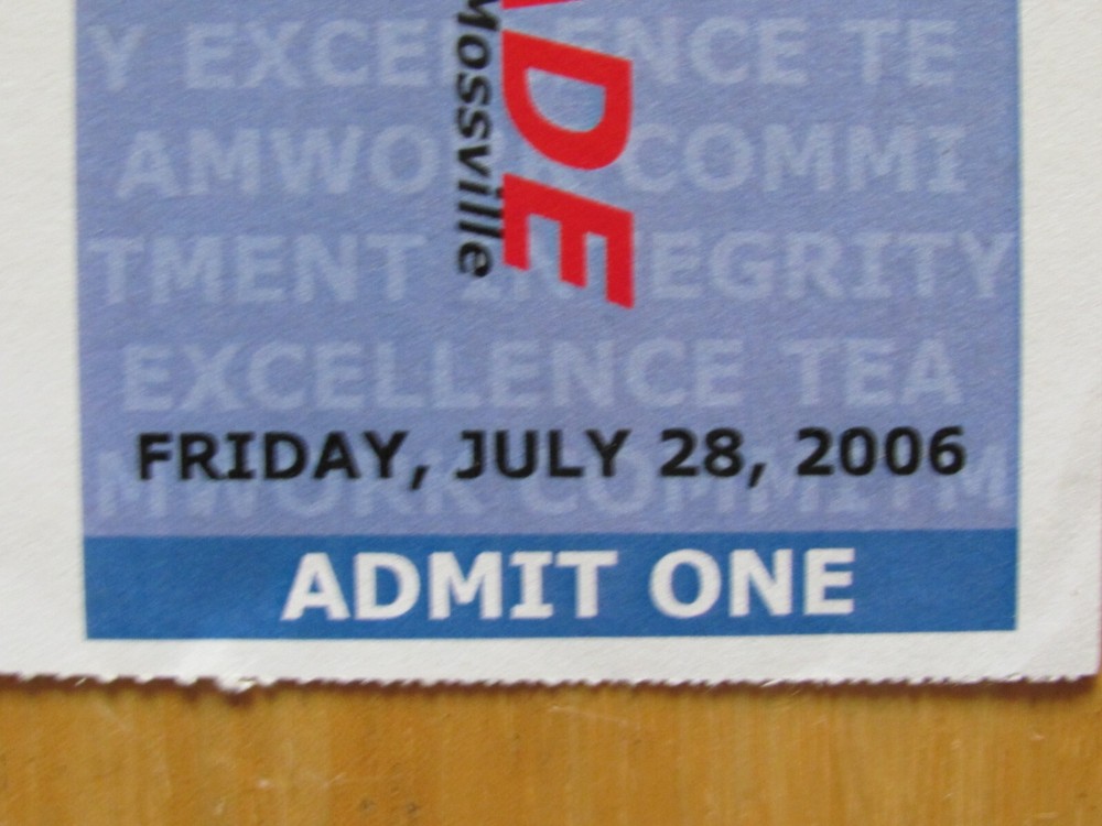2006 2 TICKETS CATERPILLAR POWER PARADE MACHINE DEMONSTRATION GROUNDS