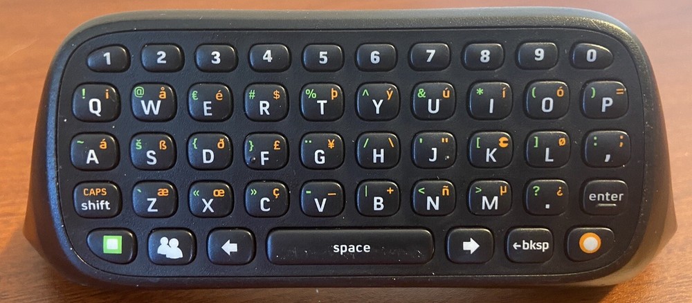 Xbox 360 Chatpad Keyboard Microsoft Text Keypad Controller Black