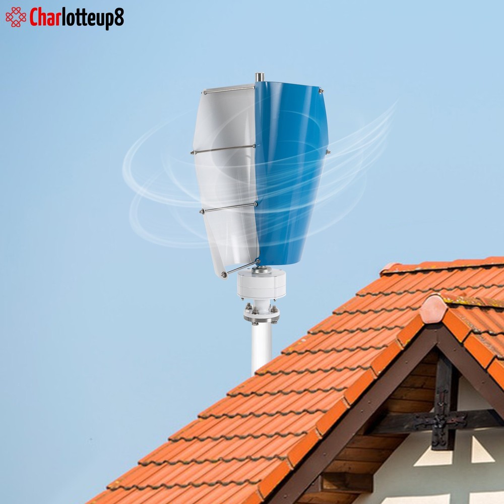 100W Vertical Axis Wind Turbine Generator 12V with Controller Home Windmill Kit