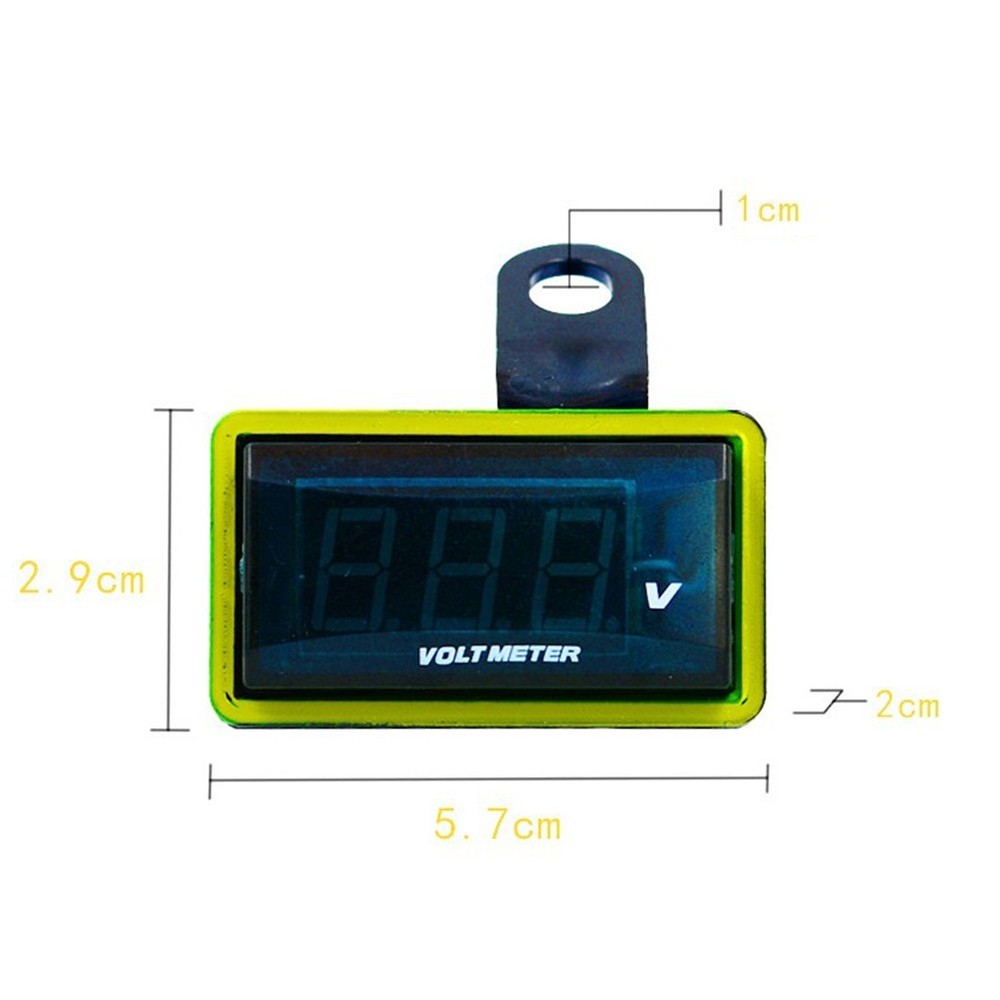 12V Motorcycle Voltage Detection Meter Modified Car Digital Display Belt Bracket