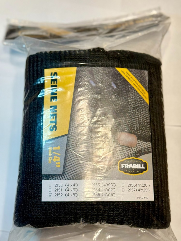 Frabill Seine Nets 1/4" 4'X8' 2152 - New Unopened