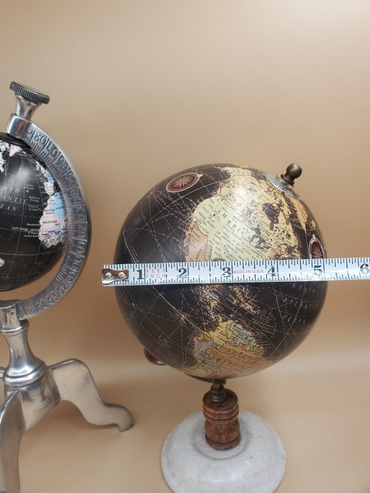 Globes Tabletop Spinning Earth Geographical Black