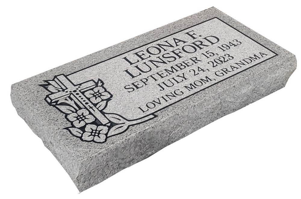 Cemetery marker - custom headstone - engraving included - multiple design option