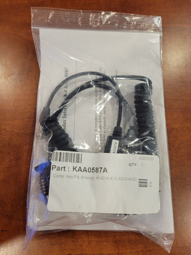 New  SEALED!!  KAA0587A KEY LOADING CABLE FOR KNG Two Way Radios