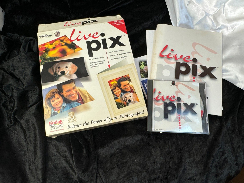 Borderbund Live Pix for Windows CD ROM Media