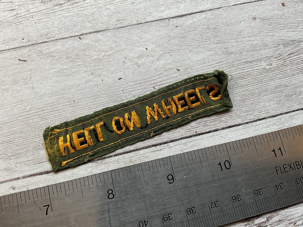 ORIGINAL WWII OCCUPATION MADE HELL ON WHEELS PATCH TAB 2