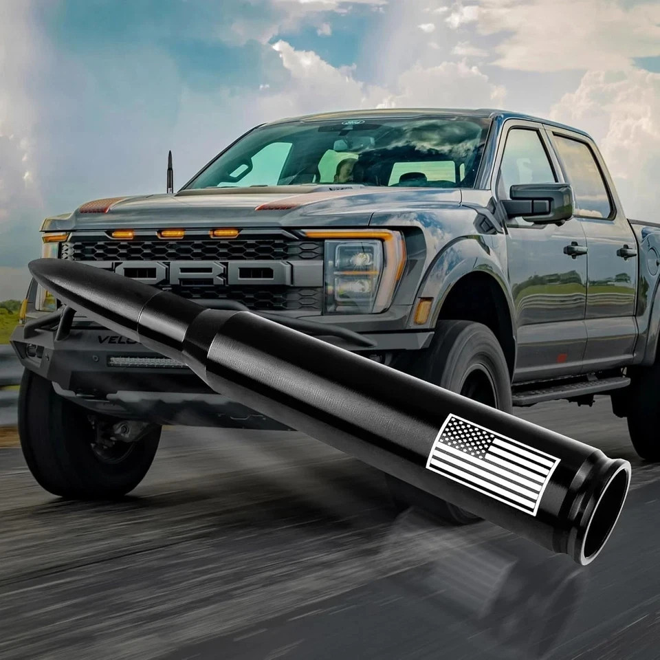 Antena de bala para camioneta auto carro Con adaptador Universal Radio Car SUV