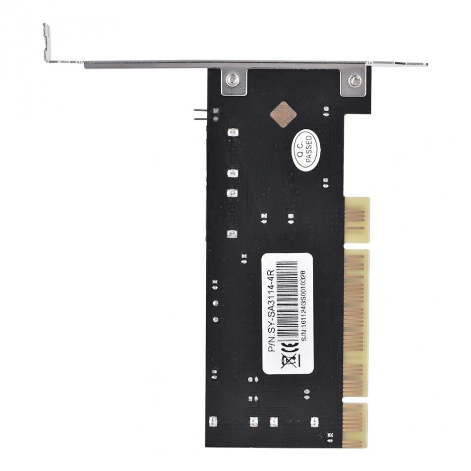 PCI 4 Ports SATA Internal RAID Controller Card w/Low Profile Bracket