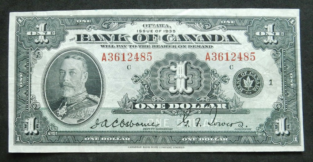 Canada $1, 1935