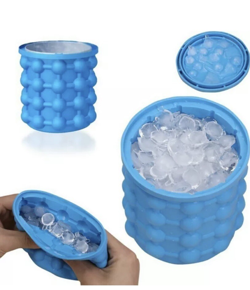 Summer Ice Cube Maker Mold Silicone Ice Bucket Tray Bucket