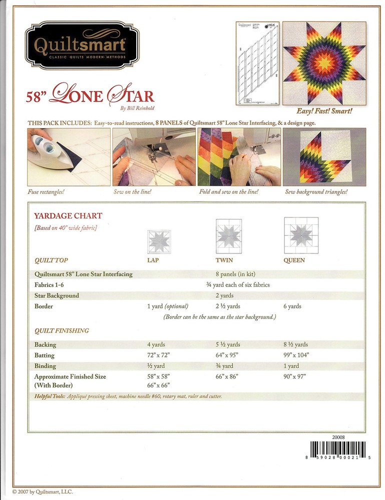 58in Lone Star Classic Pack by Quiltsmart