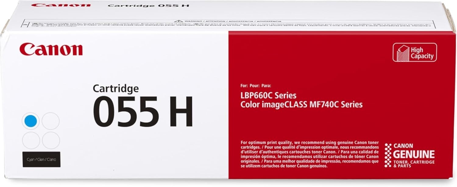 Canon 055H 4-Color Set Toner Cartridges Black,Cyan,Magenta,Yellow New-Sealed Box