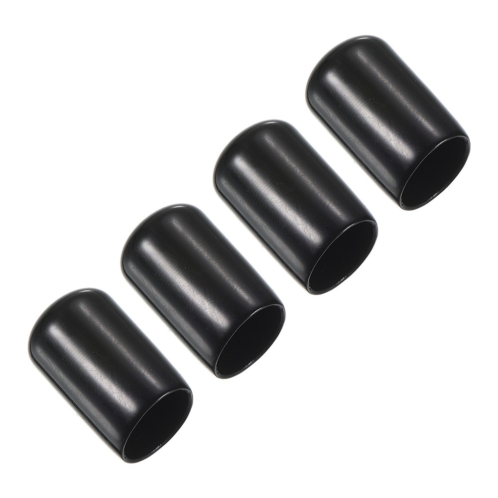 4Pcs 13mm Snooker Pool Tip Cover Billiard Cue Tip Protector Black