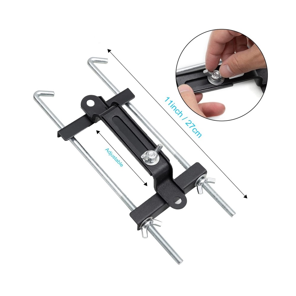 Premium Adjustable Battery Hold Down for Tray, Universal Adjustable Battery C...