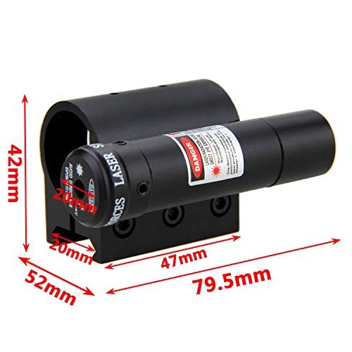 Tactical Flashlight and Red Laser Dot Sight Scope Combo with White,Red