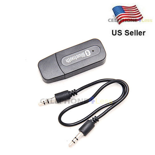 USB Bluetooth Music Receiver Adapter 3.5mm Stereo Audio For PC Tablet CellPhone