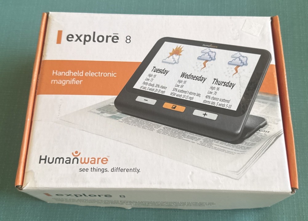 Humanware Explore 8 Portable Electronic Video Magnifier - Mint Condition