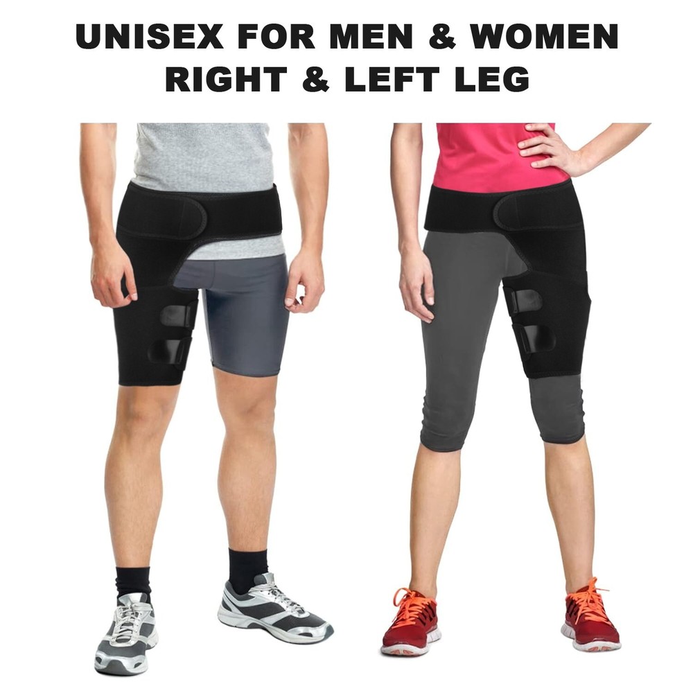 Hip Brace Compression Support Wrap | Groin & Thigh Support for Recovery &Workout