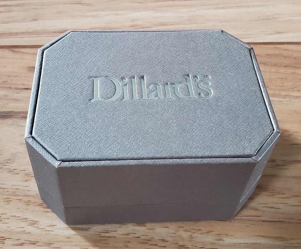 Dillard's Gift Box Present Box Octagon Storage EMPTY 2 1/2 X 3 1/4