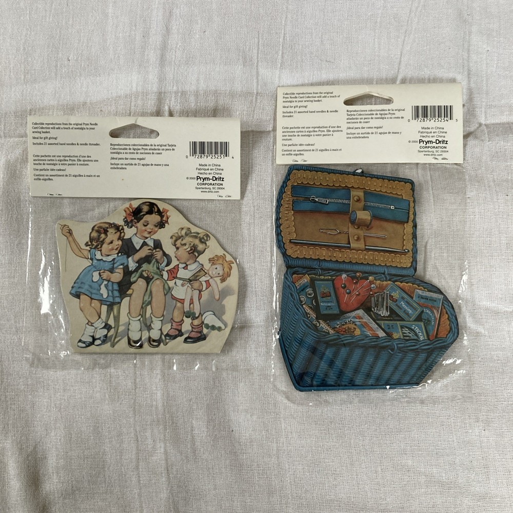 Dritz Keepsake Needle Cards NIP with Hand Needles and Threader