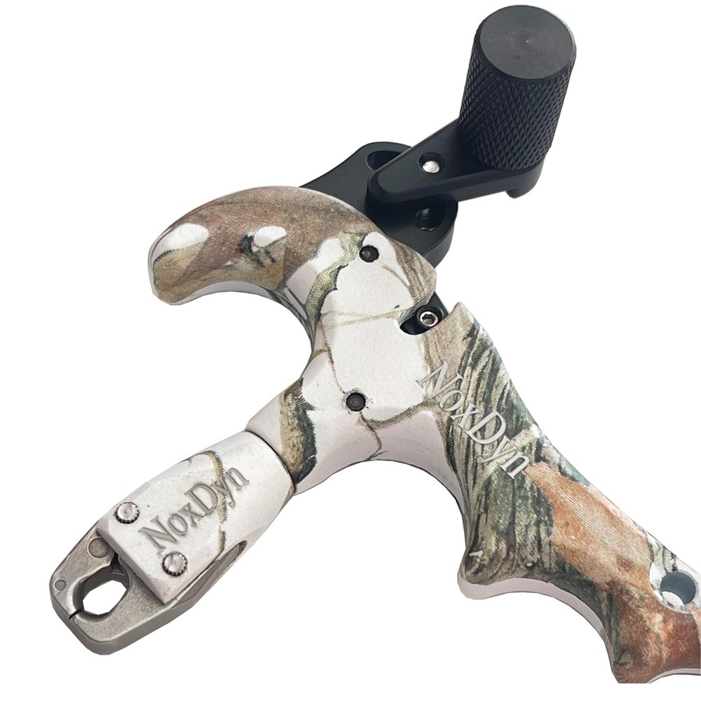 4-Finger Compound Bow Release - 360° Rotatable Thumb Release, Camo Design