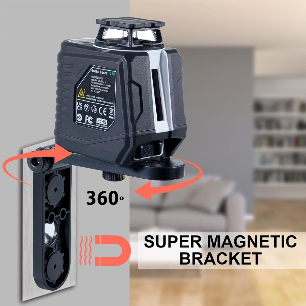 Laser Level with Tripod, Firecore 360° Self Leveling Laser Level with Pulse Mod