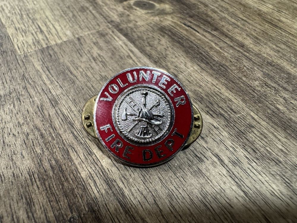 Volunteer FIRE DEPT Enamel Pin Badge