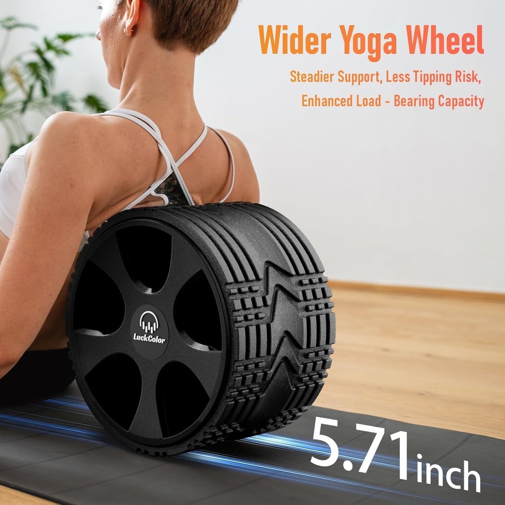 10 Inch Back Roller Yoga Wheel Muscle Massage Trigger Point Therapy solid 880lbs