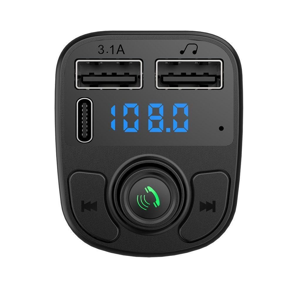 Bluetooth FM Transmitter Handsfree Car Kit Radio MP3 Q1K4 Adapter USB P2B2