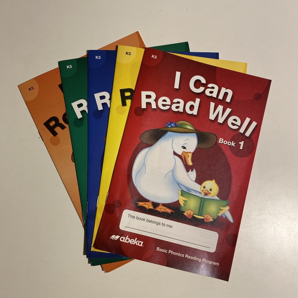 Abeka I Can Read Well  Books 1-5 K5 Basic Phonics Reading Program