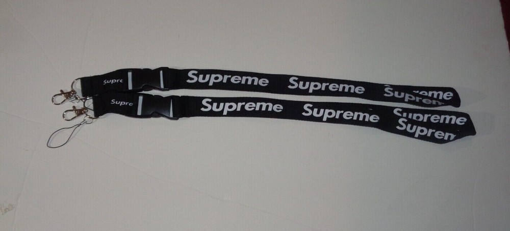 2pcs supreme neck lanyard key chains
