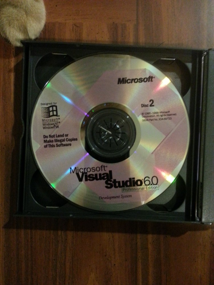 Microsoft Visual Studio 6.0 6 Professional 659-00390 RETAIL Box