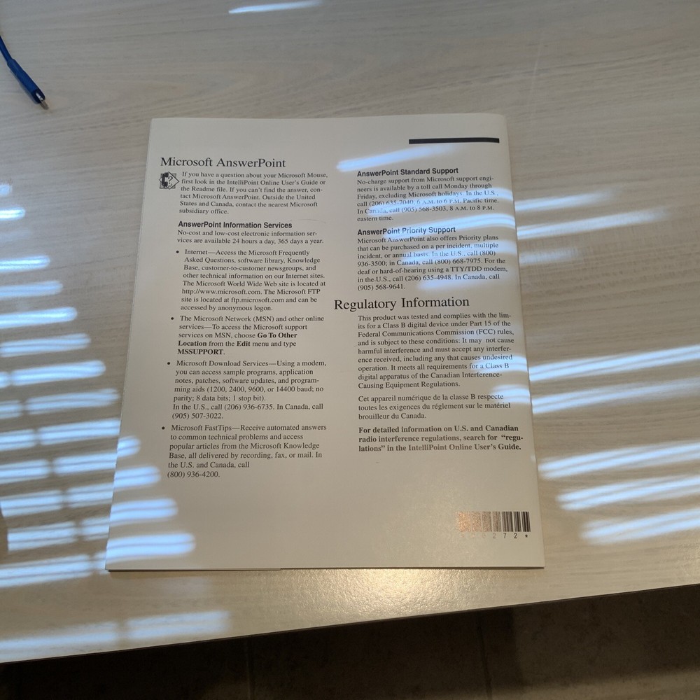 Microsoft IntelliMouse Getting Started Guide 1