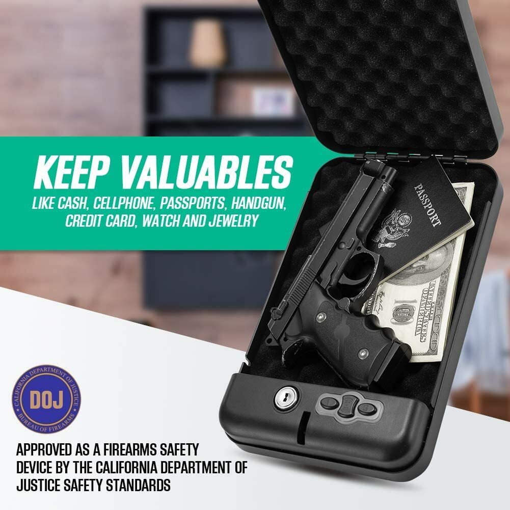 RPNB Gun Safe Security Safe with LED RFID Quick Access， Open Box