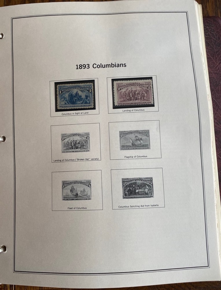 1893 - 1989 HERITAGE COLLECTION US COMMEMORATIVE STAMPS BINDER- WITH SOME STAMPS