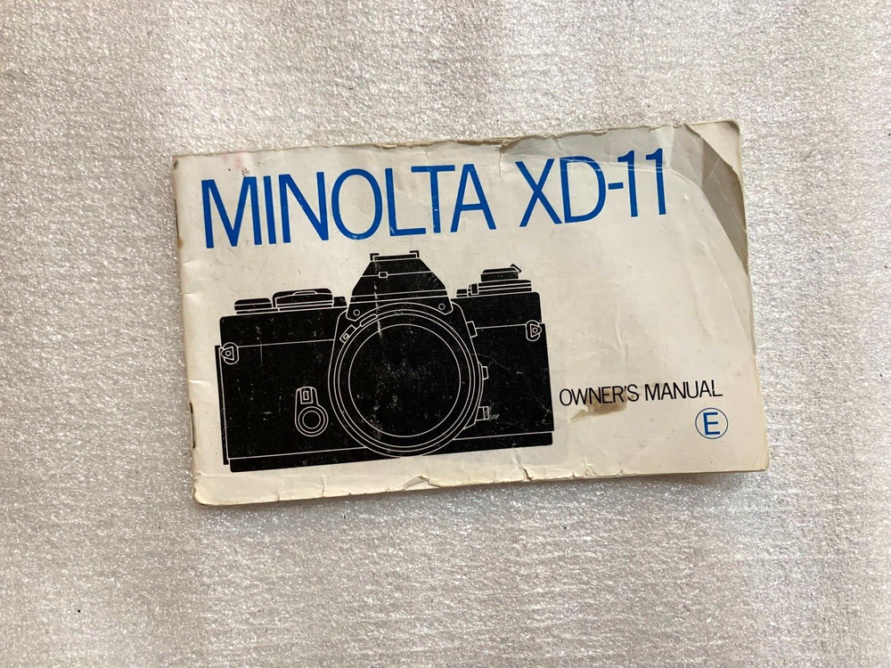 Minolta XD-11 Owner's Manual Instruction