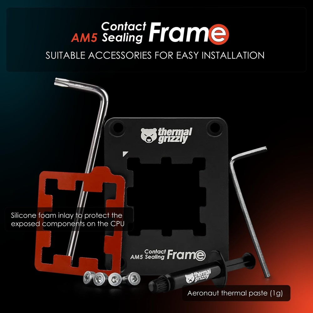 AM5 Contact Sealing Frame - Contact Frame & CPU Guard Combination - Optimizes...