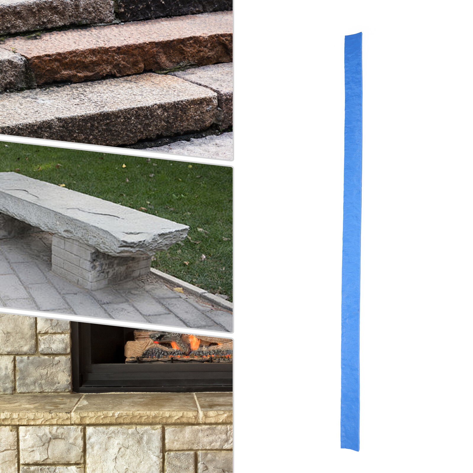 Texture Molds Chiseled Edge Concrete Countertop Edge Form Liner 230*10*2cm