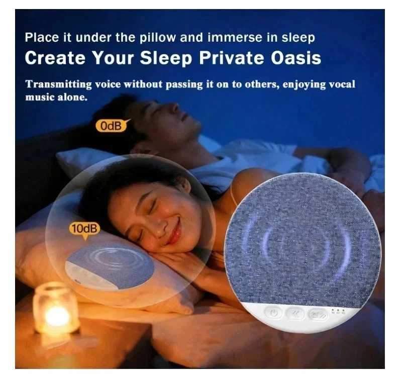 Under-Pillow Speaker for Sleeping - Portable Wireless Bluetooth Bone Conduction