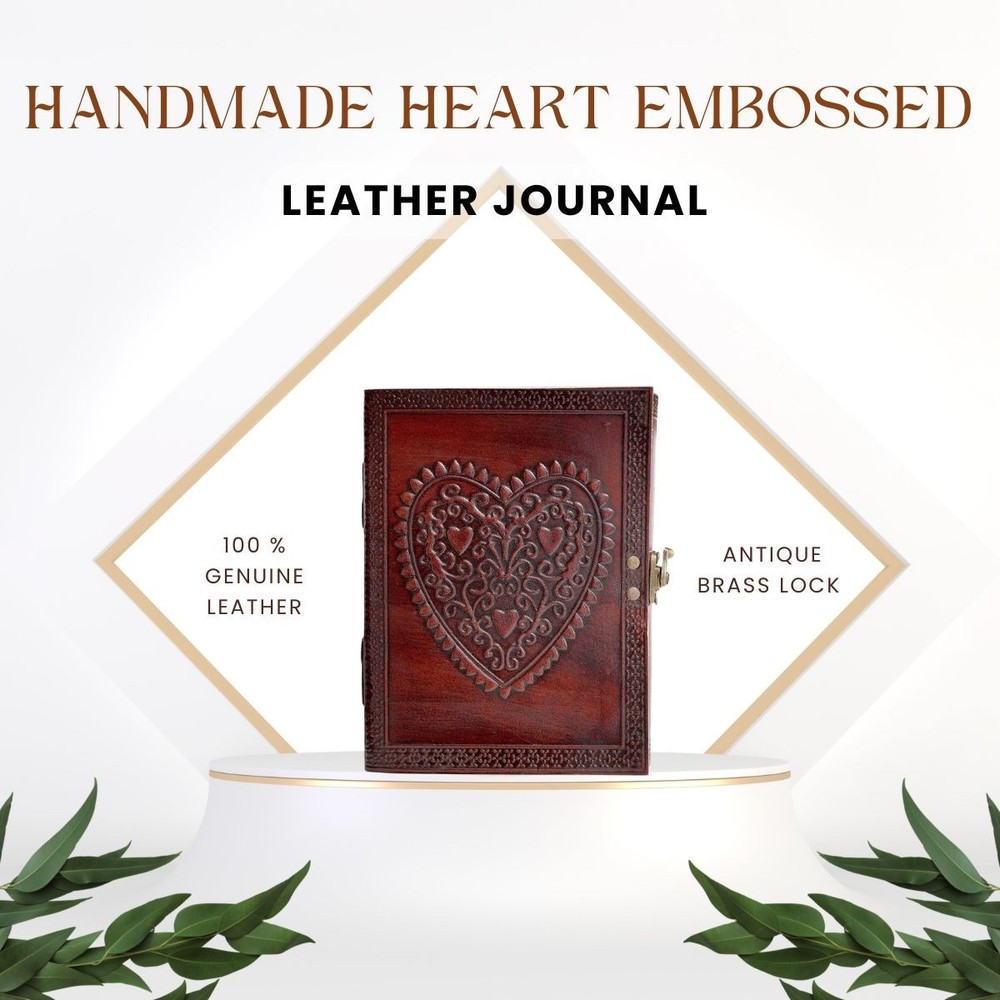 Handmade Leather Journal8x6Vintage Diary Notebook–Single Lock –200 Lined Page