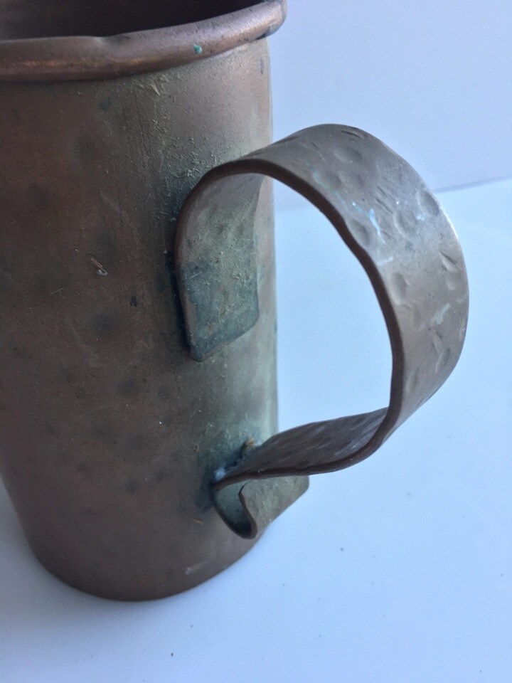 ARTS & CRAFTS ERA SOLID COPPER LARGE MUG