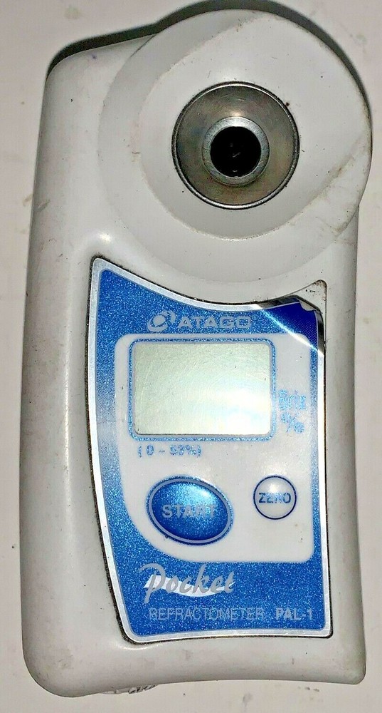 ATAGO POCKET REFRACTOMETER, PAL-1, 0-53% BRIX RANGE, 3 VOLT