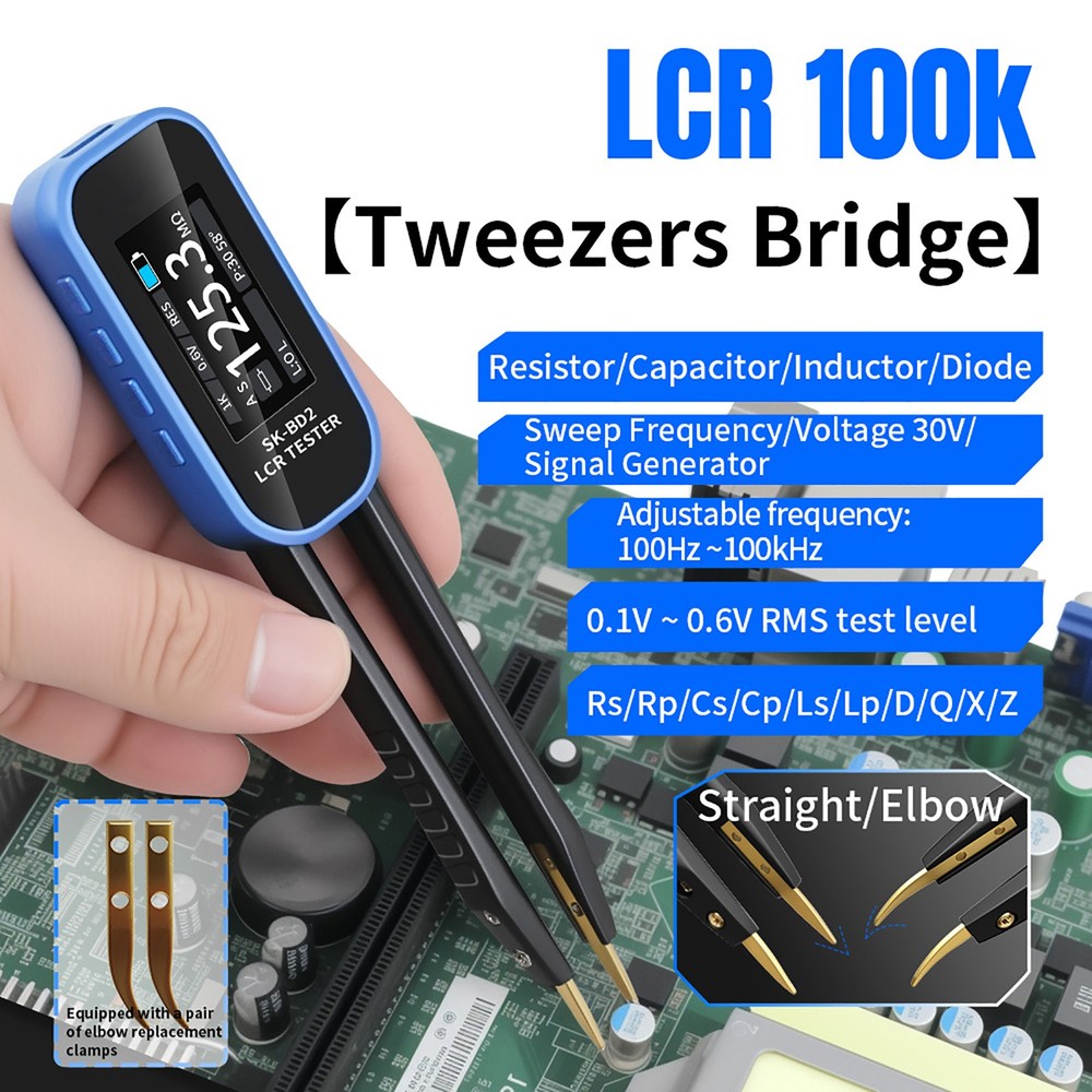 Digital Tweezers Meter With 7 Waveforms Output For Component Testing