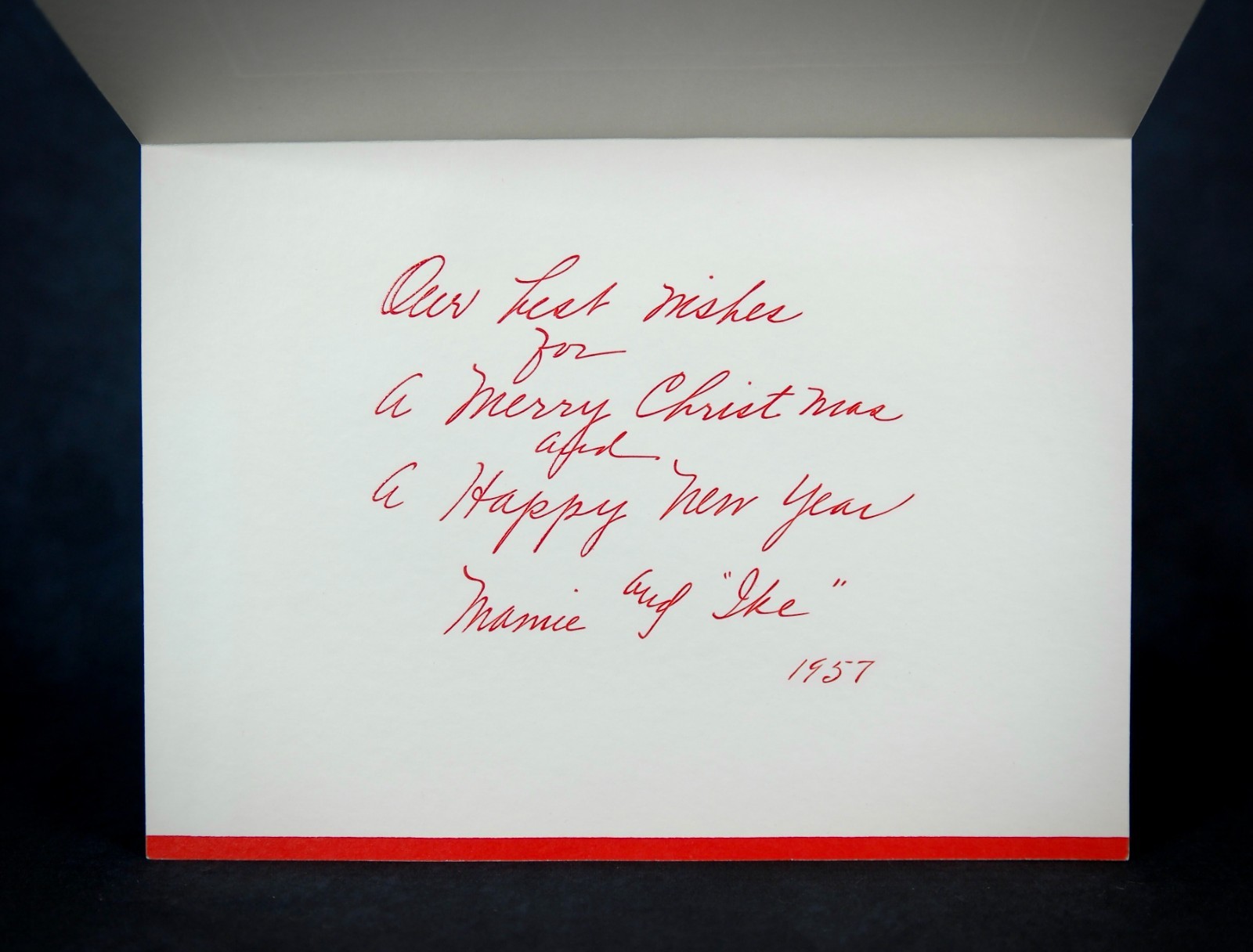 1957 Eisenhower White House Personal Christmas card - excellent condition!