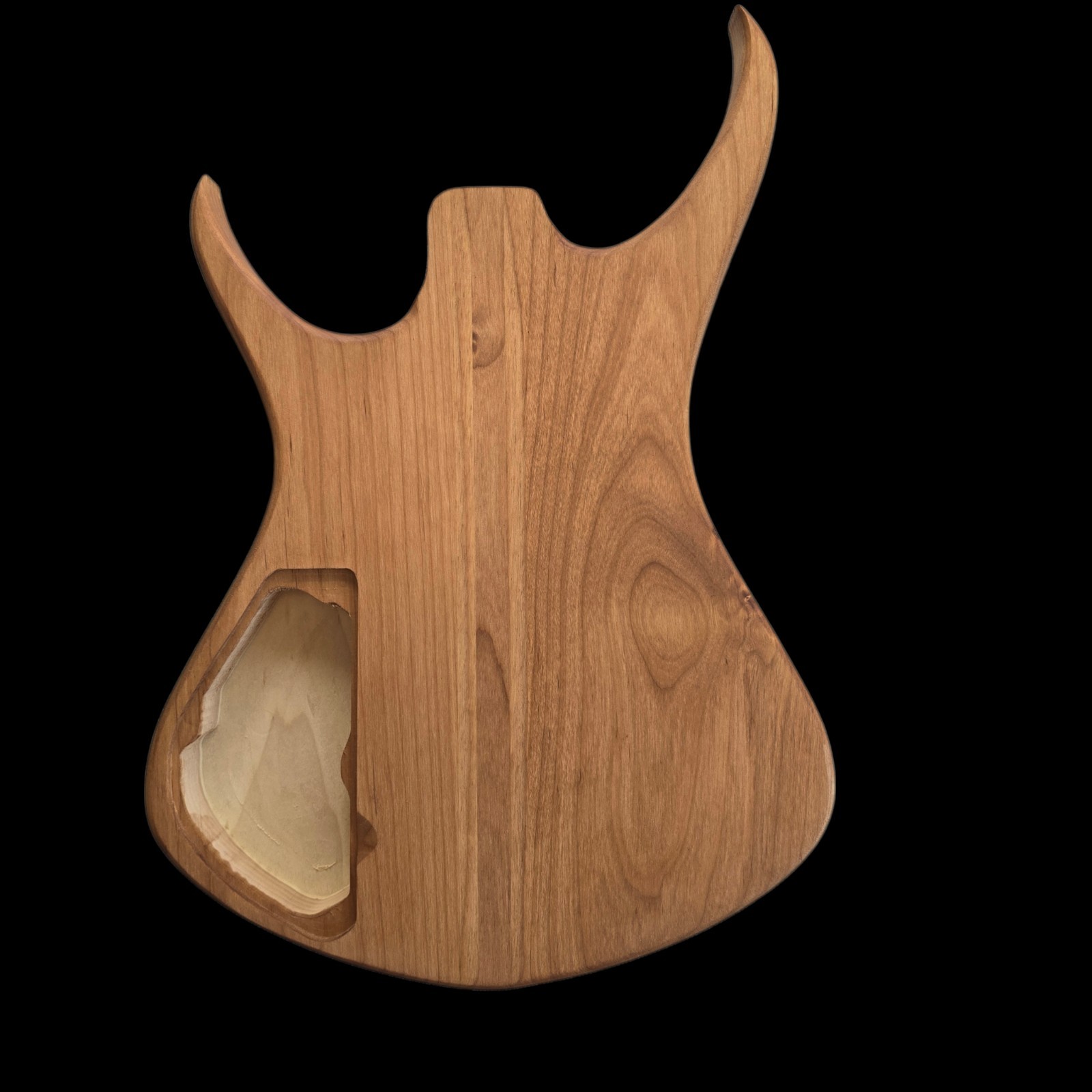 Alembic Style Custom Guitar Body 1 of a Kind Handmade Black Limba/Alder Luthier